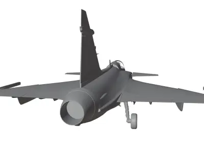 Combat aircraft F16 3D model