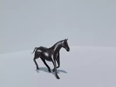 Low poly horse animations pack Free low-poly 3D model