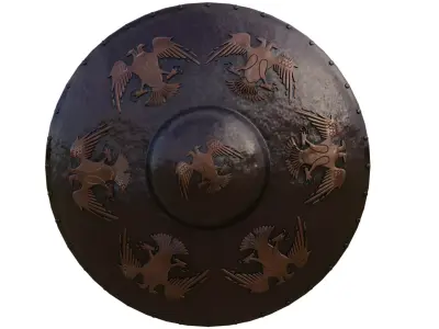 seljuk-shield-eagle shield with eagles Free 3D model