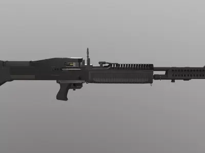 M 60 LMG Low-poly 3D model
