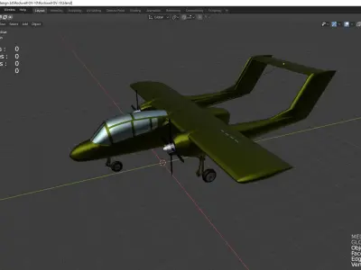 North American Rockwell OV-10A Bronco Series FSX  Low-poly 3D model