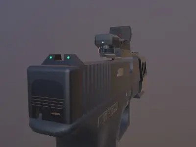 PISTOL MADE FOR YOUR GAME Low-poly 3D model