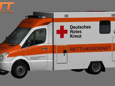 Mercedes-Benz Sprinter Medical Low-poly 3D model