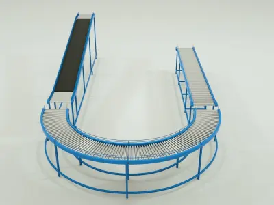3D Conveyor Belt  3D model