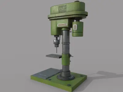 Drilling Machine Low-poly 3D model purchase