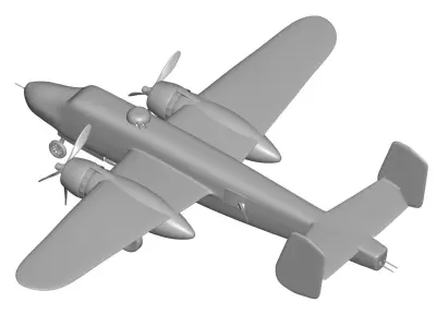 North American B-25 Mitchell 3D model 2