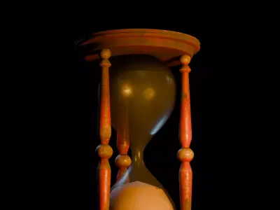 Hourglass Low-poly 3D model shop