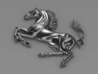 Ferrari horse logo 3D model by Sergey