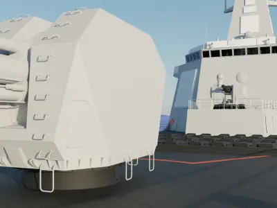 Chinese navy Type 055 nanchang Destroyer Low-poly 3D model