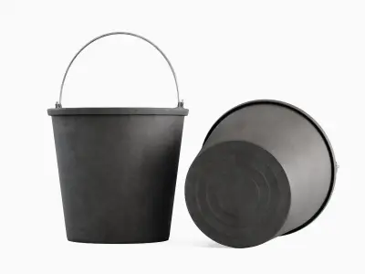 Industrial Plastic Bucket C 05 3D model