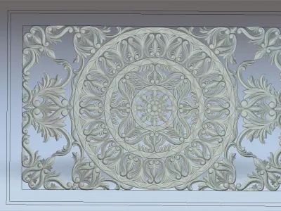 MANDLA - wood carved wall art 3D model