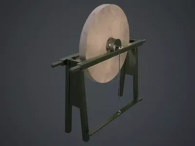Grindstone 1A Low-poly 3D model