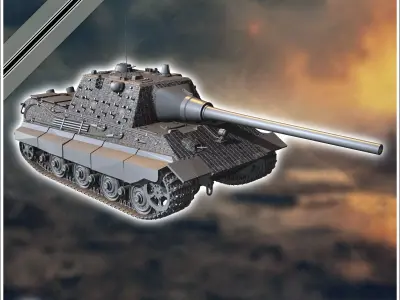 Jagdtiger E-75 2 128mm Pak L55 Entwicklung  - Germany Eastern We 3D print model