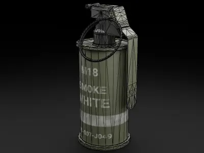 Game Ready Smoke Grenade Low-poly 3D model