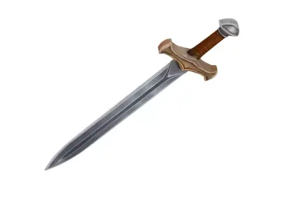Stylized Medieval Sword Low-poly 3D model purchase