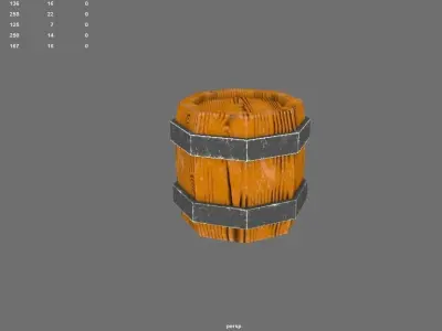 Wooden Barrel Free low-poly 3D model order