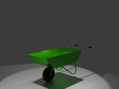 Wheel Barrow Free Download Free low-poly 3D model