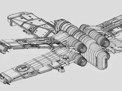 Quad Wing Vehicle 3D model
