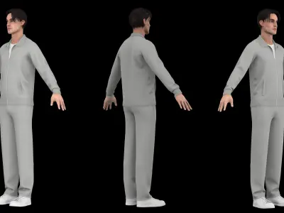 TRACKSUIT and SWEATSUIT mv2 fv2 outfits highpoly 3D model