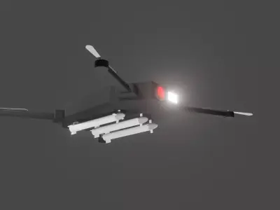 low-poly combat drone Free low-poly 3D model