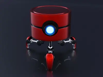 Stylized Mini Robot 3D model