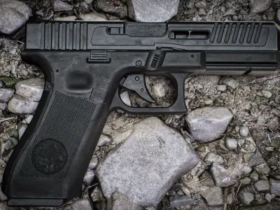 Hlock G27 Gen 5 - a Glock inspired gun Low-poly 3D model