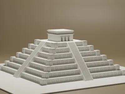 Cartoon Mayan Pyramid 3D model
