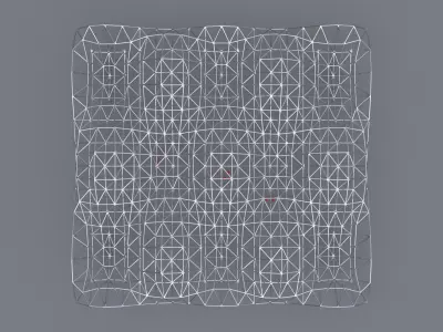 Parametric Steel Frame Canopy 03 3D model