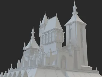 old castle Low-poly 3D model purchase