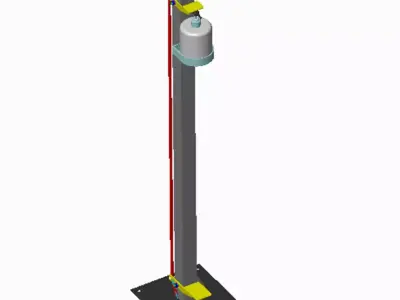 Foot Operated Sanitizer 3D model