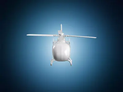 Modern Helicopter 3D Print Model 3D print model