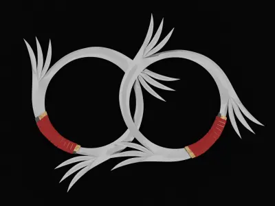 Double chakrams 3Dmodel 3D model