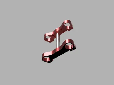 Triple Clamp  Low-poly 3D model