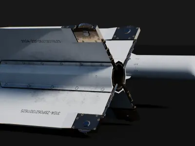 R-3S R-3R Atoll Missile Low-poly 3D model