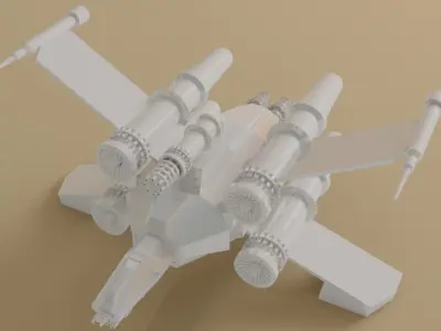 Blender 3d Space Ship Module with different 3d format of files Free 3D model