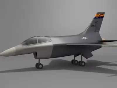 F-16V  Viper Fighting Falcon Multi-Role Fighter Low-poly 3D model