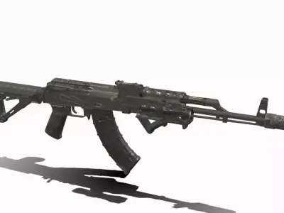 AKM MAGPUL MOE Low-poly 3D model