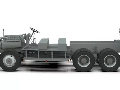 Tatra 141 Chassis Rims and Wheels 3D Printable Model 3D print model
