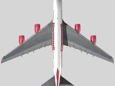 Airbus A-380 Kingfisher Airlines 3D model