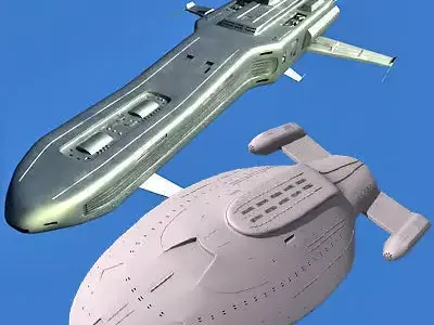 Set of 2 Spaceships 3D model