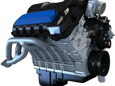 V8 Engine 3D model shop