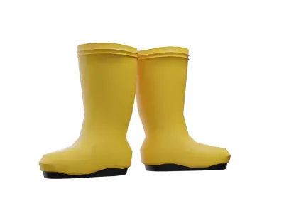 APD Sepatu Boot Low Poly Low-poly 3D model