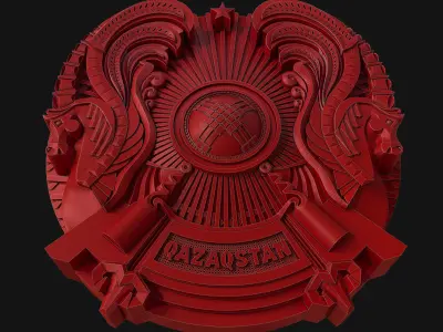 State Emblem of the Republic of Kazakhstan 3D print model