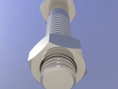 Nut bolt Free 3D model