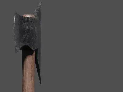 Norse-Gaelic Axe Low-poly 3D model Low-poly 3D model