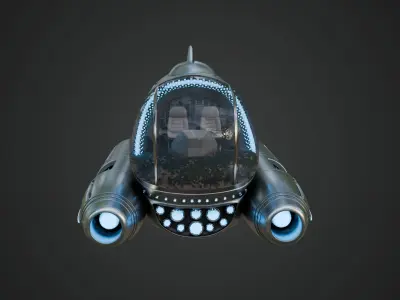 Tourist Submersible with Bubble-Shaped Cockpit 3D model