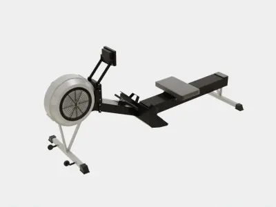 Rowing Machine - Indoor Rower - Gym Equipment Low-poly 3D model