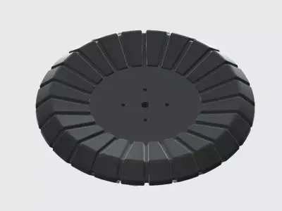 Beechcraft King air Trim Wheel 3D print model