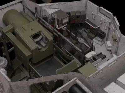 Tank Leopard 2a4 With Interior plus 4 Skins included Low-poly 3D model
