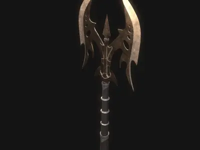 Weapons Axe Low-poly 3D model
